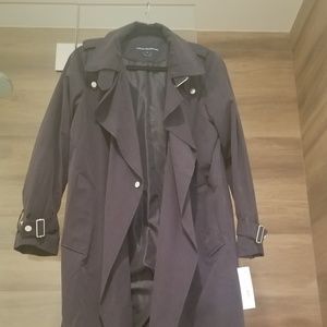Black, french connection waterproof trench